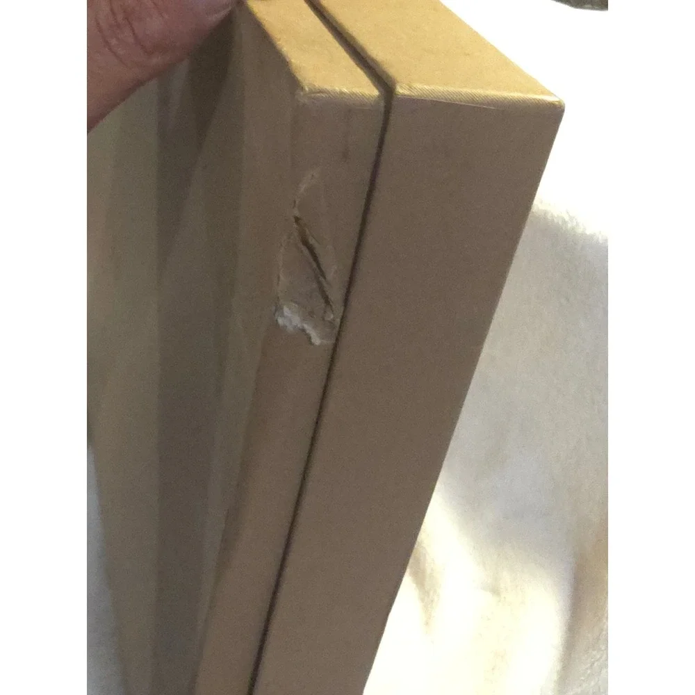 Burberry London England Tan Gift Box with Envelopes Ribbon Tissue Paper